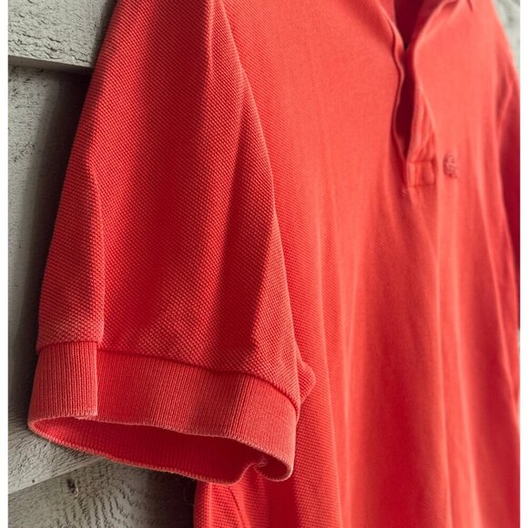 Lacoste Boys’ Polo Shirt Size 16 Red Pink Ombre Gradient Youth XL Preppy - Picture 3 of 9
